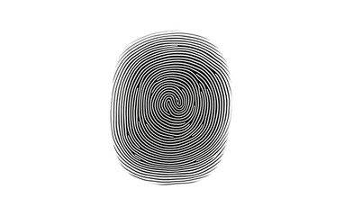 A Real Photo Showcase of an Isolated Fingerprint Sensor in Action Isolated on a Transparent Background PNG.