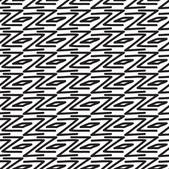 Seamless tribal monochrome pattern- illustration. Contour drawing of rounded lines, original ornament for packaging, cover. - 682152132