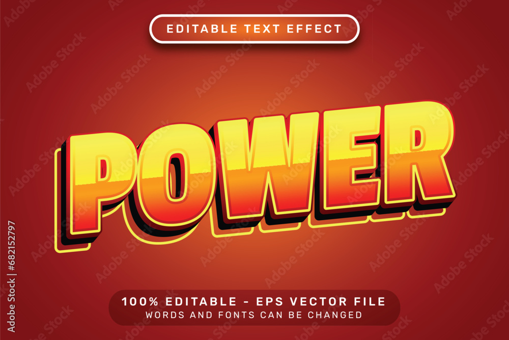 Poster power 3d text effect and editable text effect