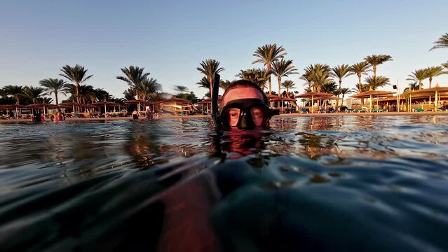 Snorkeling at a resort along the Red Sea, Egypt