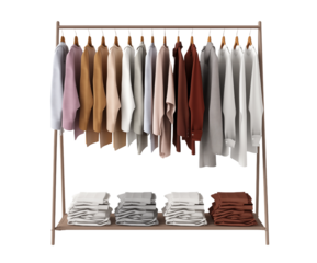 Closes Rack Template. Front View. Ai Generative