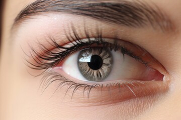 Obraz premium Beautiful Closeup Eyelashes For Eyelash And Eyebrow Growth Advertising