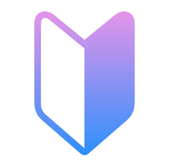 青紫色のグラデーション｜初心者マーク