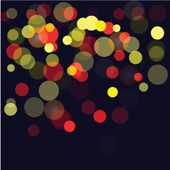 Bokeh light lights effect background. Christmas background. Powder dust light PNG. Magic shining gold dust. Fine, shiny dust bokeh particles fall off slightly.