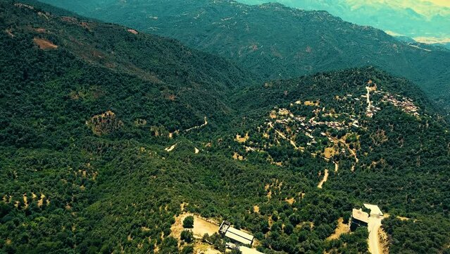 a Berber village at the top of the mountain in Tizi Ouezou Algeria