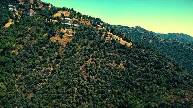 a Berber village at the top of the mountain in Tizi Ouezou Algeria