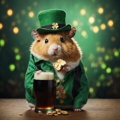 Hamster Holiday - A Tiny Toast to St. Patrick&rsquo;s Day