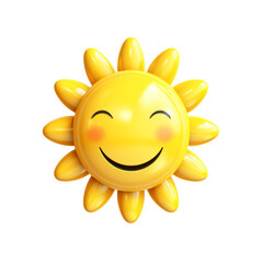icon of a beaming sun emoji with a bright, radiant smile and sunbeams extending outward.