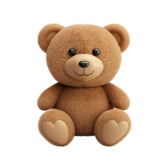 Obraz premium icon of a plush bear emoji with a loving expression and soft, brown fur.