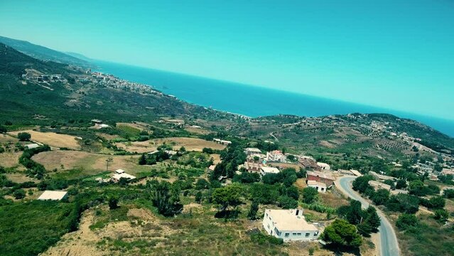 a Berber village at the top of the mountain in Tizi Ouezou Algeria