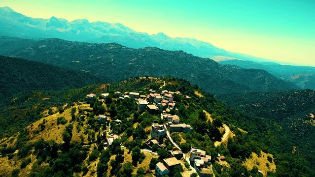 a Berber village at the top of the mountain in Tizi Ouezou Algeria
