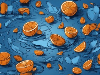 Abstract digital landscape with flowing wave