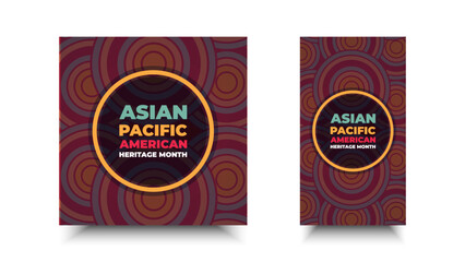 Asian American and Pacific Islander Heritage Month. Vector banner for ads, social media, card, poster, background. © Luki