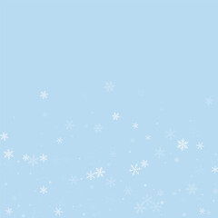 Fototapeta na wymiar Snowy christmas background. Subtle flying snow