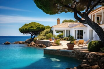 Mediterranean Villa With Garden And Private Beach Access