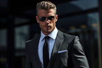 Stylish Man In Suit And Tie
