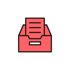 Archive folders icon set illustration. Document vector icon. Archive storage icon.