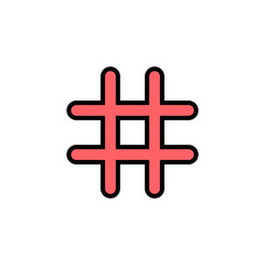 Hashtag icon set illustration. hashtag sign and symbol
