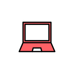 Laptop icon set illustration. computer sign and symbol