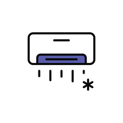 Air Conditioner icon design with white background stock illustration