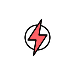 Lightning icon set illustration. electric sign and symbol. power icon. energy sign