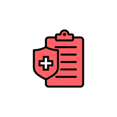 Medical insurance icon set illustration. health insurance sign and symbol