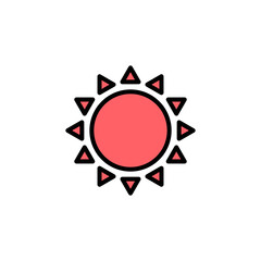 Sun icon set illustration. Brightness sign and symbol.