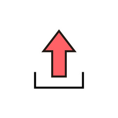 Upload icon set illustration. load data sign and symbol