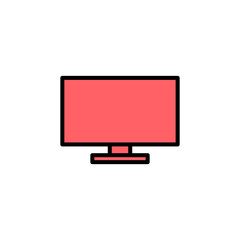 Tv icon set illustration. television sign and symbol