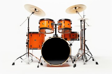 Drum Kit On White Background