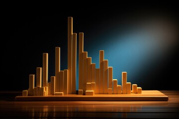 Financial Graph Symbolizing Business Growth And Success