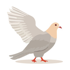Cartoon pigeon isolated on white background. Cartoon style. Vector illustration. - 682170310