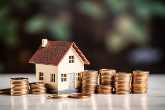 Guide To Home Loan And Mortgage With Miniature House And Coins