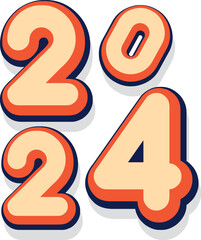 2024 typo font new year