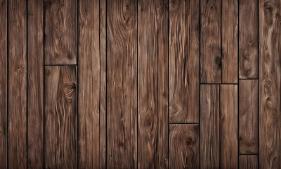 Dark brown wooden planks background. Wooden brown vertical texture background.