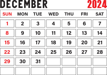 template Calendar of 2024  Printable