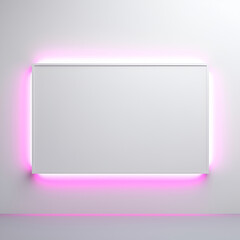 Fototapeta premium signboard mockup with neon lights