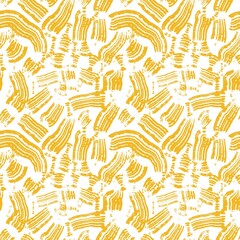 Seamless abstract textured pattern. Simple background with yellow and white texture. Digital brush strokes background. Designed for textile fabrics, wrapping paper, background, wallpaper, cover.