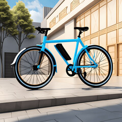 Fototapeta na wymiar Drive with bicycle, AI-Generatet