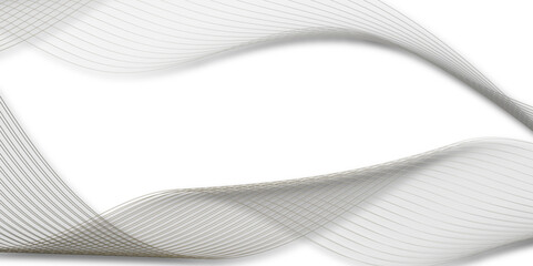 Abstract grey, white smooth element swoosh speed wave modern stream background. Abstract wave line for banner, template, wallpaper Macro photo of abstract bright wavy lines on black background.