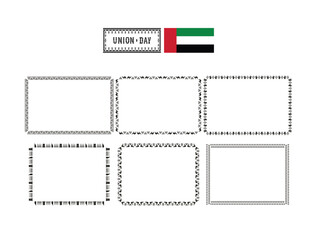 52 UAE National Day. UAE Flag. Union Day of United Arab Emirates. Frame Vector Illustration.