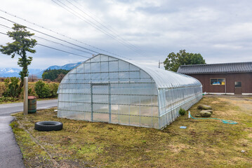 Typical plastic greenhouse in Japan