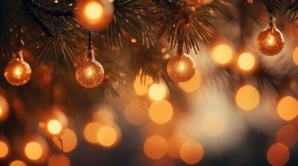 christmas lights on the tree