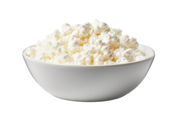 Healthy Snacking with Cottage Cheese Isolated on Transparent Background