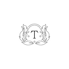 Luxury Logo Alphabet T