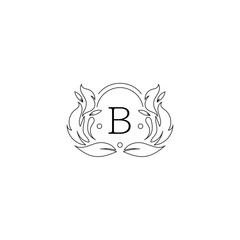 Luxury Logo Alphabet B