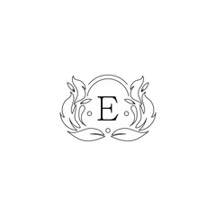 Luxury Logo Alphabet E