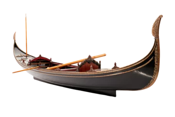 Foto auf Alu-Dibond Venetian Elegance Gondola Isolated on Transparent Background © Cool Free Games