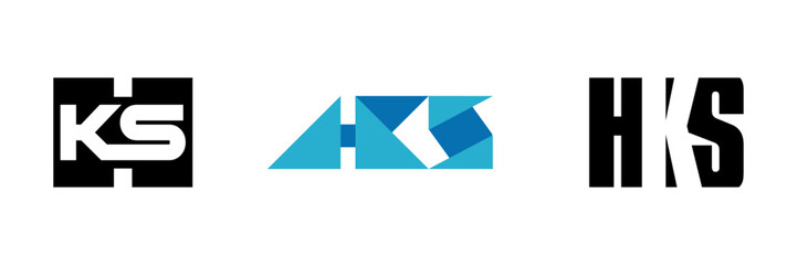 Create a corporate branding logo showcasing the letters HKS, tailored for a corporate business. Craft a creative and distinctive, essence of branding and company identity.