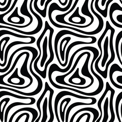 Seamless pattern, abstract doodles, curls, maze, vector background